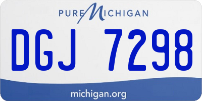 MI license plate DGJ7298