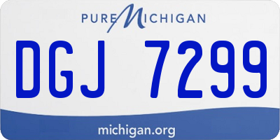 MI license plate DGJ7299