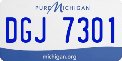 MI license plate DGJ7301