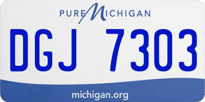 MI license plate DGJ7303