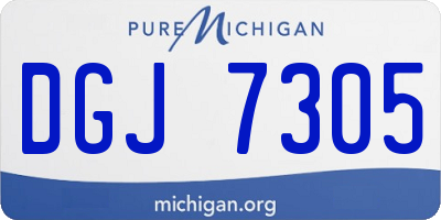 MI license plate DGJ7305
