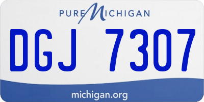 MI license plate DGJ7307