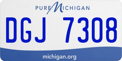 MI license plate DGJ7308