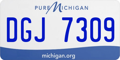MI license plate DGJ7309