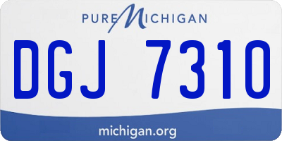 MI license plate DGJ7310