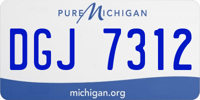 MI license plate DGJ7312