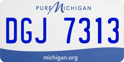 MI license plate DGJ7313