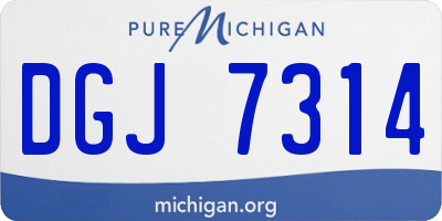 MI license plate DGJ7314