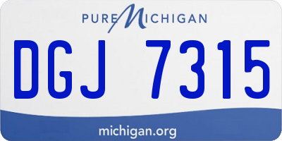 MI license plate DGJ7315