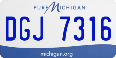 MI license plate DGJ7316