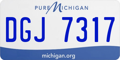MI license plate DGJ7317
