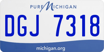 MI license plate DGJ7318
