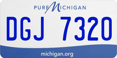 MI license plate DGJ7320