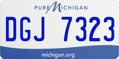 MI license plate DGJ7323