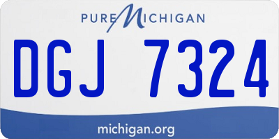 MI license plate DGJ7324