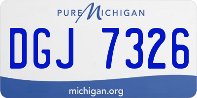 MI license plate DGJ7326