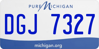 MI license plate DGJ7327