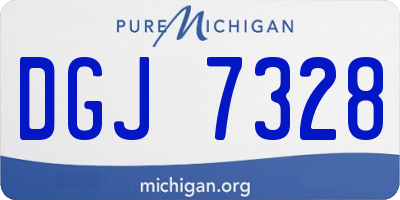 MI license plate DGJ7328