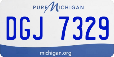 MI license plate DGJ7329