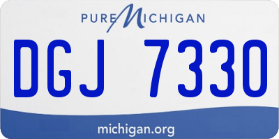 MI license plate DGJ7330