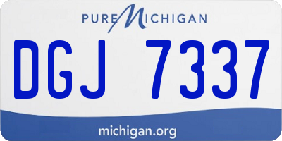 MI license plate DGJ7337