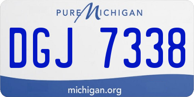 MI license plate DGJ7338