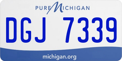 MI license plate DGJ7339