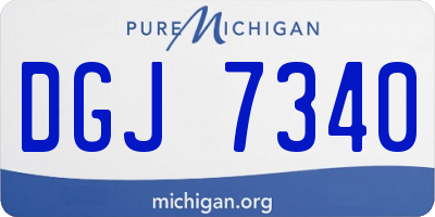 MI license plate DGJ7340