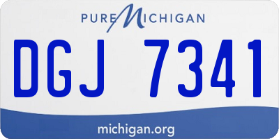 MI license plate DGJ7341