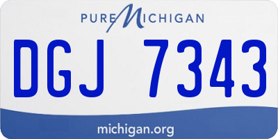 MI license plate DGJ7343