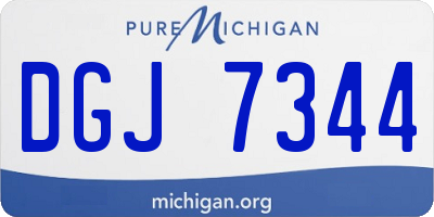 MI license plate DGJ7344