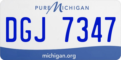 MI license plate DGJ7347