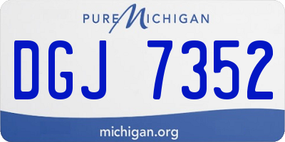 MI license plate DGJ7352
