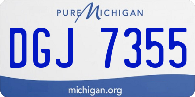 MI license plate DGJ7355
