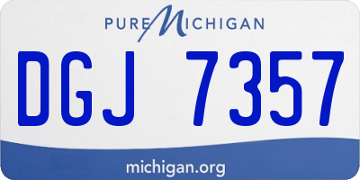 MI license plate DGJ7357