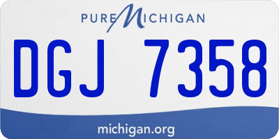MI license plate DGJ7358