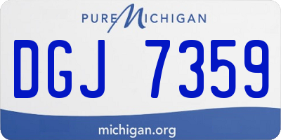 MI license plate DGJ7359
