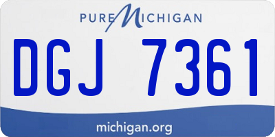MI license plate DGJ7361