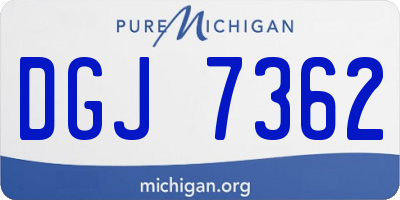 MI license plate DGJ7362