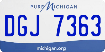 MI license plate DGJ7363