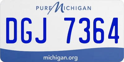 MI license plate DGJ7364