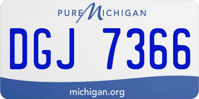 MI license plate DGJ7366