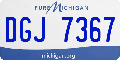 MI license plate DGJ7367