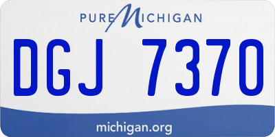 MI license plate DGJ7370
