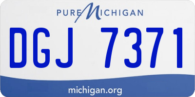 MI license plate DGJ7371