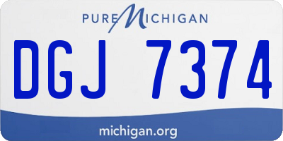 MI license plate DGJ7374