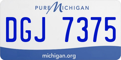 MI license plate DGJ7375