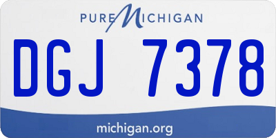 MI license plate DGJ7378