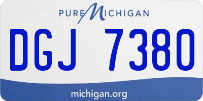 MI license plate DGJ7380