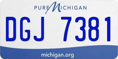 MI license plate DGJ7381